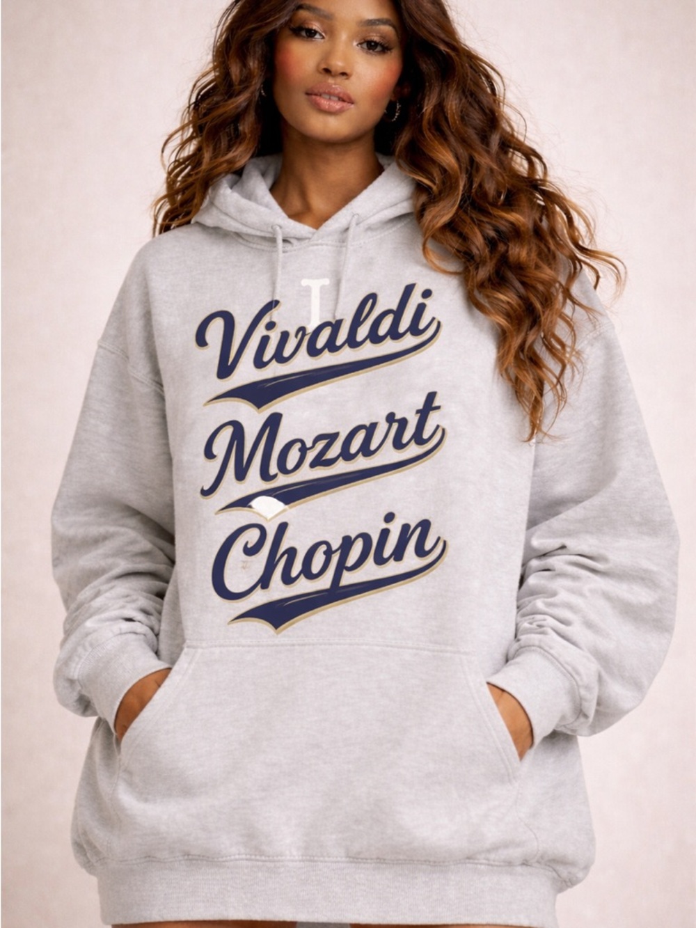 Vivaldi Mozart Chopin Grey Varsity Hoodie